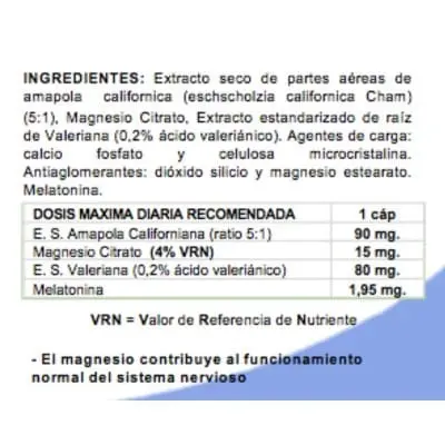 Ingredientes del suplemento fisiológico RelaxVet